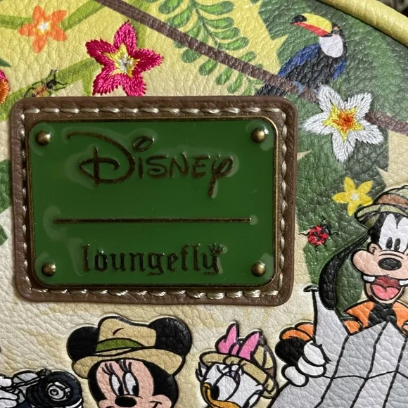 NEW! Loungefly Disney Mickey & Friends Jungle NWT Backpack GLOW IN THE DARK - Picture 9 of 9